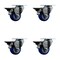 Service Caster 3'' Blue Poly Wheel Swivel Top Plate Caster Set Posi Brake, 4PK SCC-20S314-PPUB-BLUE-PLB-4 - alternate 1